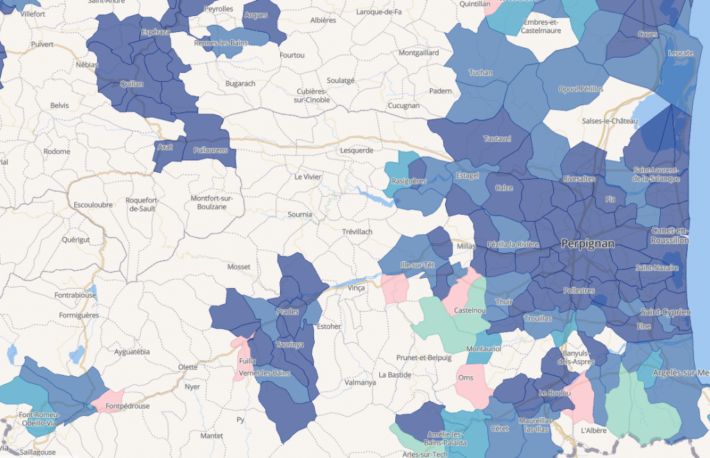 Carte des déploiements fibre ARCEP | Numérique 66